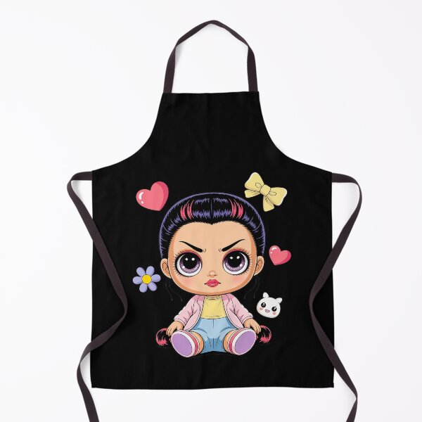 Item preview, Angry Kawaii Doll With Big Eyes And Hearts designed and sold by Amanda's Factory.
