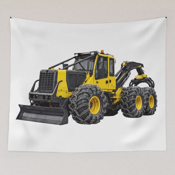 Item preview, Powerful Forest Grapple Skidder Heavy Machinery Illustration designed and sold by Radekku.