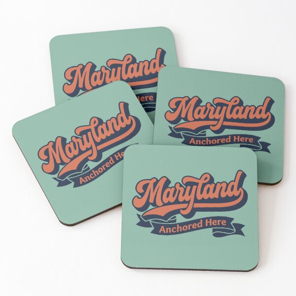 Item preview, Retro Maryland 'Anchored Here' Script Nautical State Pride designed and sold by Cozy-Old-Pub.
