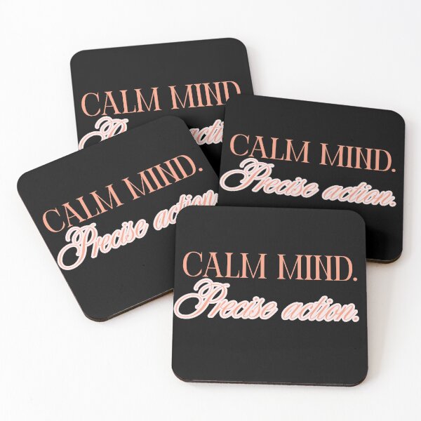 Item preview, Calm Mind Precise Action – Minimalist Focus Discipline Motivation Quote designed and sold by AXIS-EQUILIBRIO.