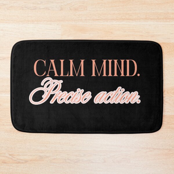 Item preview, Calm Mind Precise Action – Minimalist Focus Discipline Motivation Quote designed and sold by AXIS-EQUILIBRIO.