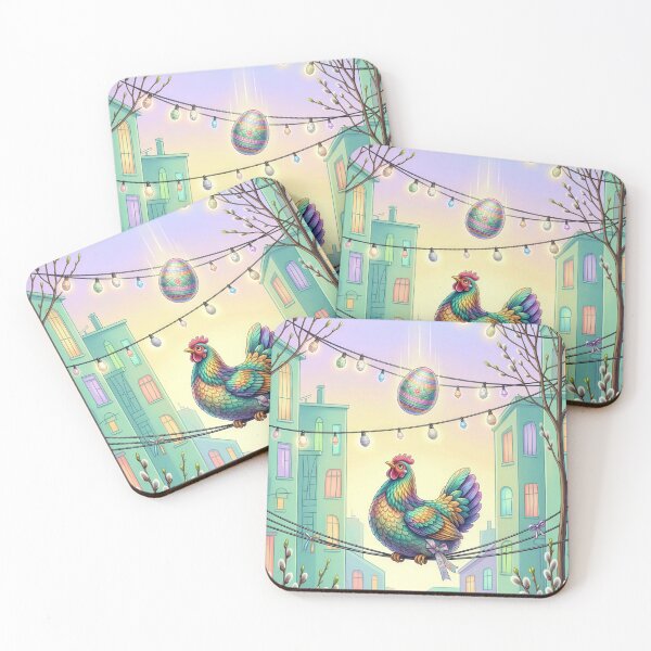 Item preview, Magical Easter Hen and Colorful Egg in the City designed and sold by M-Y-A-R-T-.