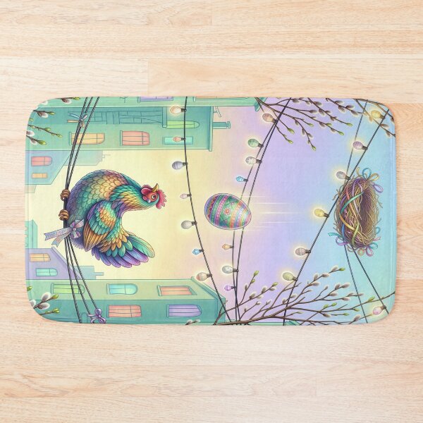 Item preview, Magical Easter Hen and Colorful Egg in the City designed and sold by M-Y-A-R-T-.