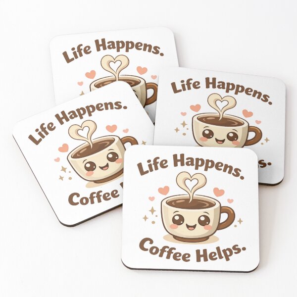 Item preview, Life Happens Coffee Helps – Funny Coffee Lover Motivational Humor Design designed and sold by rushaib.