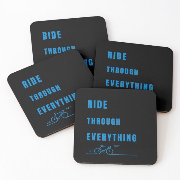 Item preview, Ride Through Everything – Minimalist Cycling & Biking Motivation designed and sold by LoudVictory.