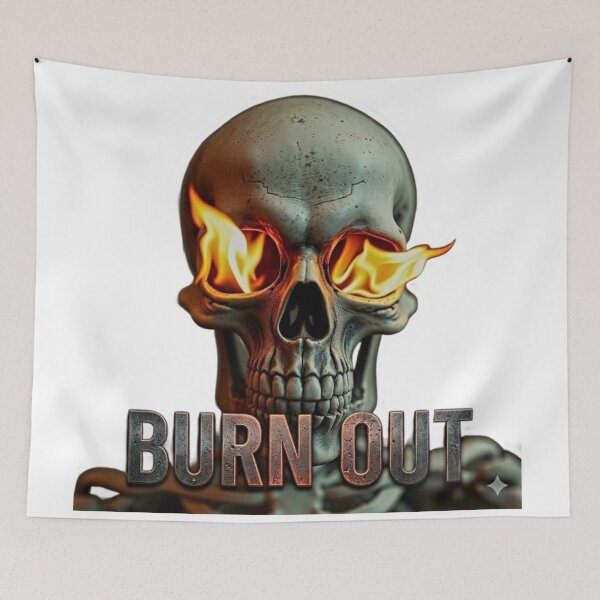Item preview, Burn Out - Flaming Skull Existential Design designed and sold by NoriudaR.
