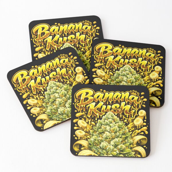 Item preview, Banana Kush Graffiti Art Print | Sweet Banana Indica Hybrid Bud Typography | Sedating 420 designed and sold by WAUZ.