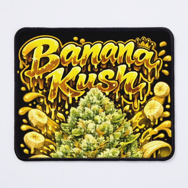 Item preview, Banana Kush Graffiti Art Print | Sweet Banana Indica Hybrid Bud Typography | Sedating 420 designed and sold by WAUZ.