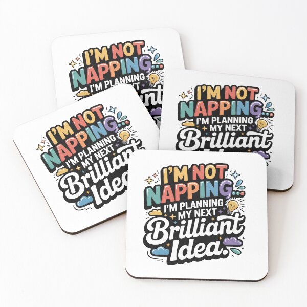Item preview, I’m Not Napping I’m Planning My Next Brilliant Idea – Funny Lazy Quote, Sarcastic Humor Design designed and sold by WHDProduction45.