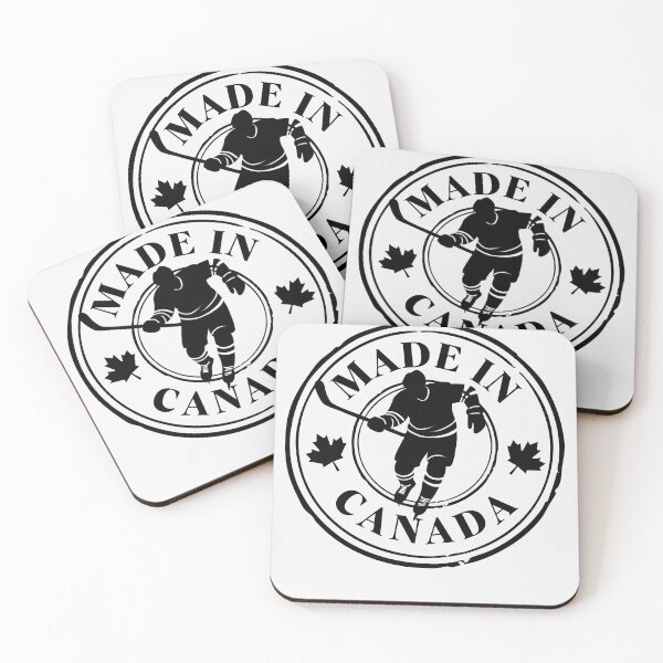 Item preview, Hockey Player Made In Canada - Black and White Emblem designed and sold by aylastyle.
