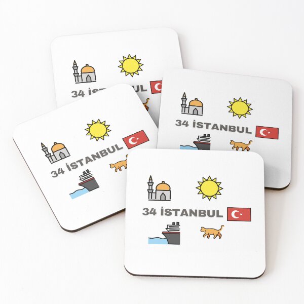 Item preview, Istanbul Vibes – Emoji Design (Mosque, Sun, Ferry, Cat) designed and sold by iccdesignsshop.