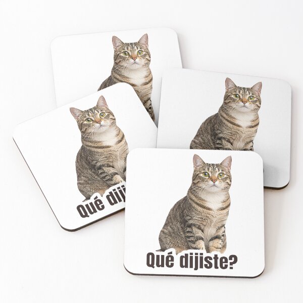Item preview, Kitty Sticker What Did You Say? Funny and Cute designed and sold by milysanchezdesign.