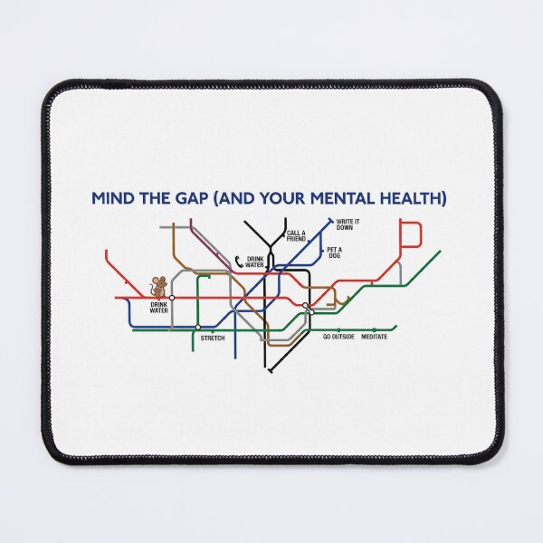 Item preview, Mind the Gap: London Underground Self Care & Grounding Map designed and sold by Paws And Pause.
