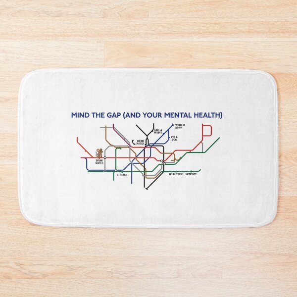 Item preview, Mind the Gap: London Underground Self Care & Grounding Map designed and sold by Paws And Pause.