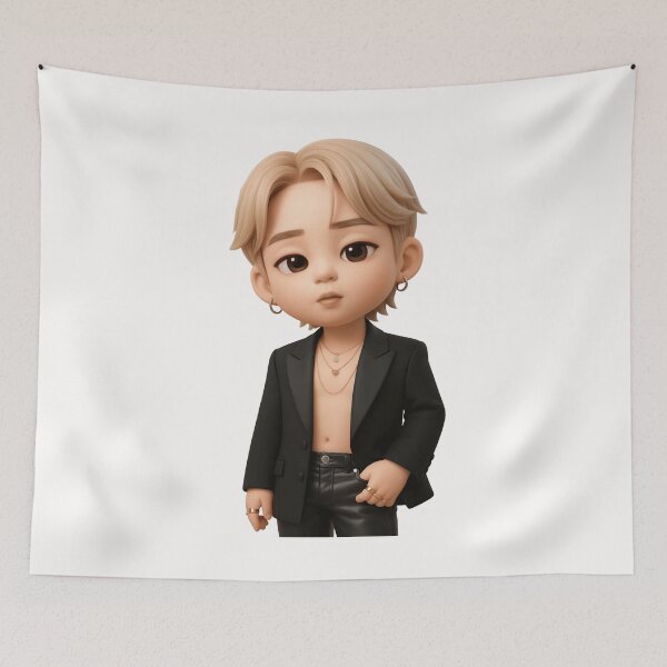 Item preview, Kpop Idol Chibi Style - Inspired Soft Aesthetic Design designed and sold by RADesignHub.