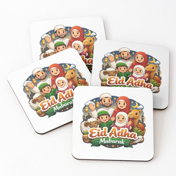Item preview, Eid al-Adha Mubarak Family Sticker – Cute Muslim Celebration Design” designed and sold by RALYSHOP.