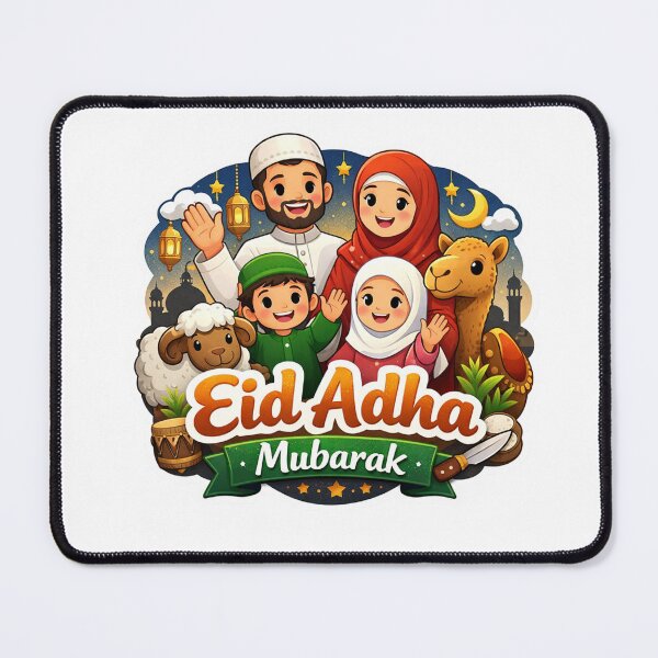 Item preview, Eid al-Adha Mubarak Family Sticker – Cute Muslim Celebration Design” designed and sold by RALYSHOP.