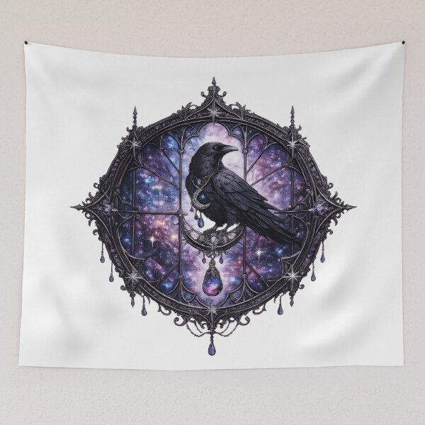 Item preview, Galaxy Raven Gothic Window designed and sold by jgvisualarts.