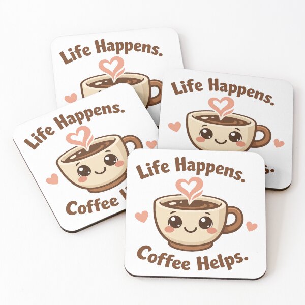 Item preview, Life Happens Coffee Helps – Funny Coffee Lover Motivational Humor Design designed and sold by rushaib.