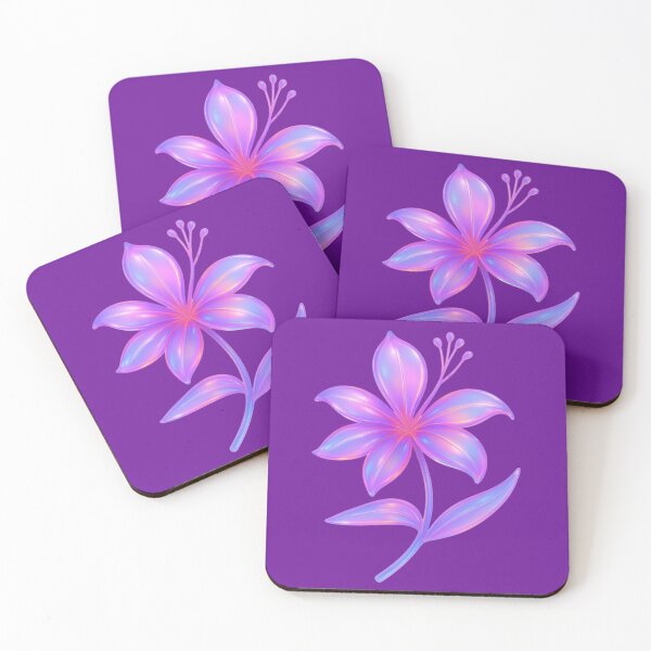 Item preview, 3D Holographic Purple Lily Flower - Modern Iridescent Floral Design designed and sold by SolutionsArt.