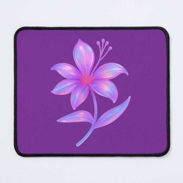 Item preview, 3D Holographic Purple Lily Flower - Modern Iridescent Floral Design designed and sold by SolutionsArt.