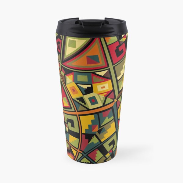 African Traditional Fabric Design Travel Mug