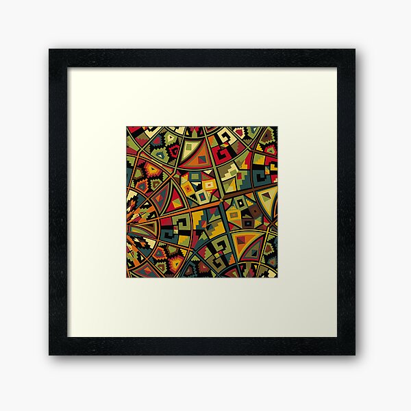African Traditional Fabric Design Framed Art Print