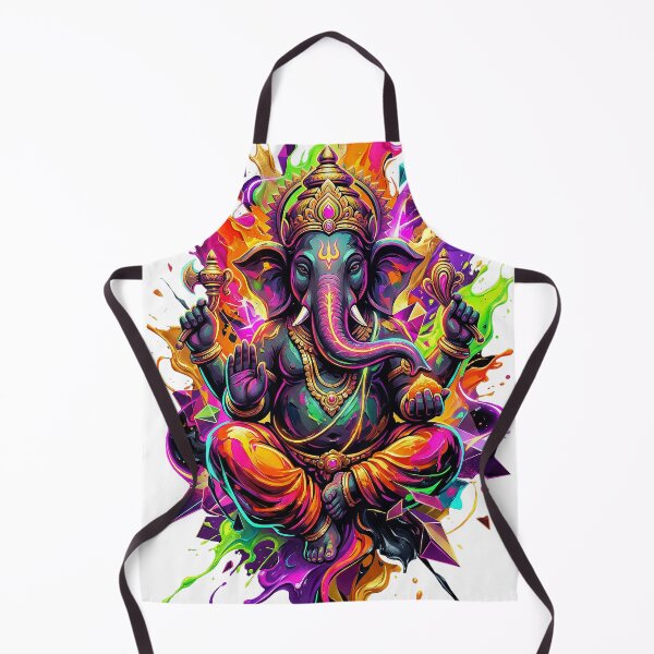Item preview, Neon Lord Ganesha Elephant God Hindu Spiritual Art Decor designed and sold by Bite Size Hindu .