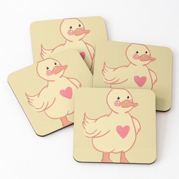 Item preview, Cute Duck with Heart Illustration designed and sold by MaiAndMu.