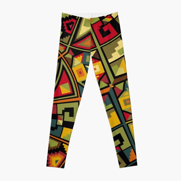 African Traditional Fabric Design Leggings
