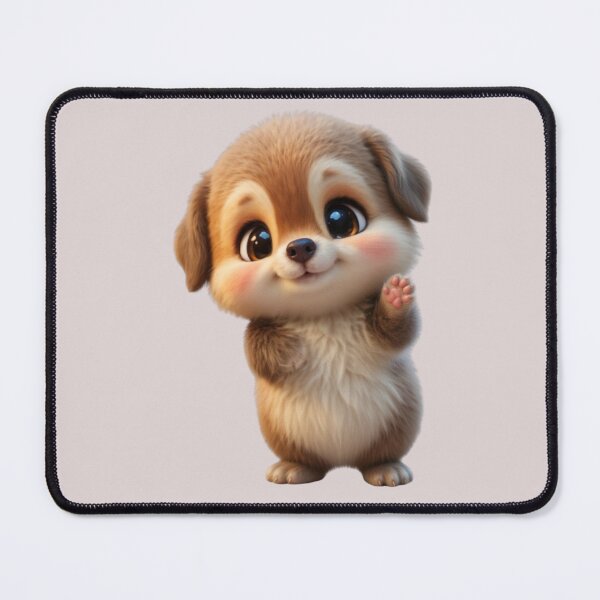 Item preview, Adorable Fluffy Puppy Friend - Kawaii Waving Creature designed and sold by HALYNA070824.