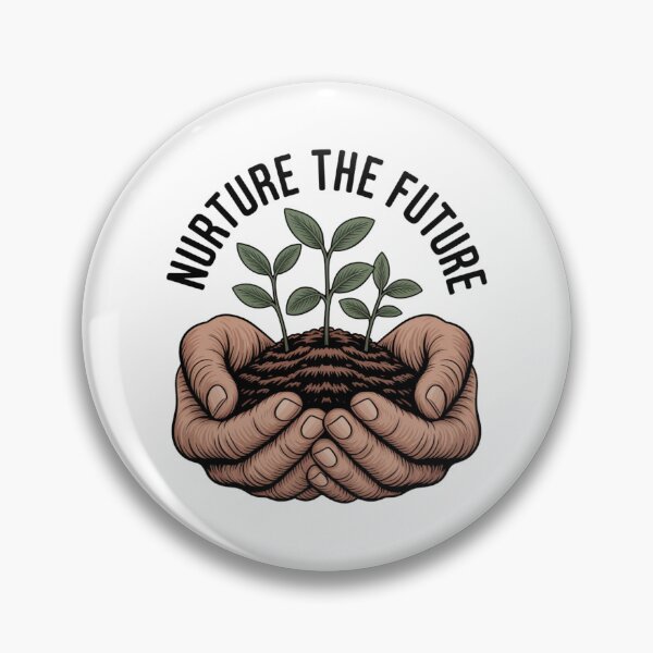 Item preview, Nurture The Future — Hands Holding Seedlings Soil Reforestation Environmental Graphic Tee designed and sold by proearth2022.