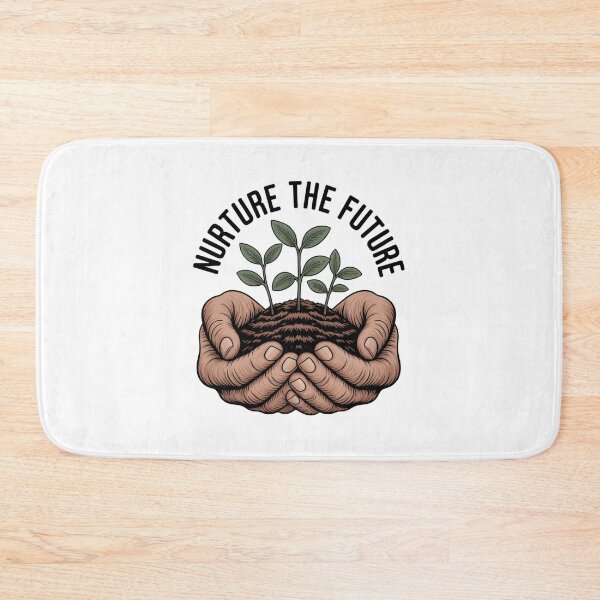 Item preview, Nurture The Future — Hands Holding Seedlings Soil Reforestation Environmental Graphic Tee designed and sold by proearth2022.