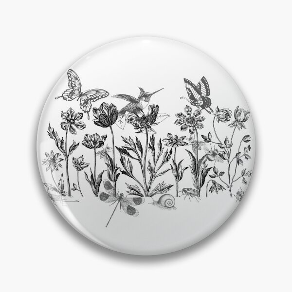 Item preview, Native Blooms, Happy Wings – Botanical Line Art Design designed and sold by EarthArtDesigns.