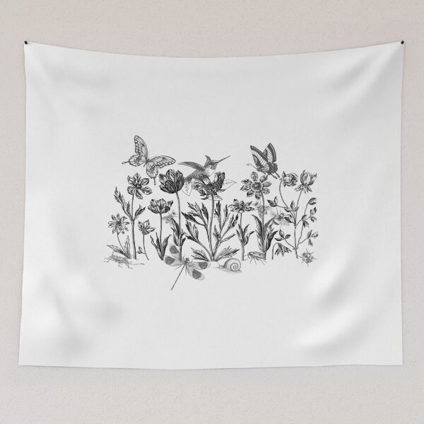 Item preview, Native Blooms, Happy Wings – Botanical Line Art Design designed and sold by EarthArtDesigns.