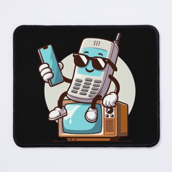 Item preview, Retro Phone & TV – Whimsical Tech Evolution Design designed and sold by Dogandesighn.