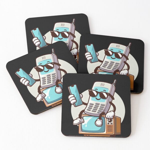 Item preview, Retro Phone & TV – Whimsical Tech Evolution Design designed and sold by Dogandesighn.