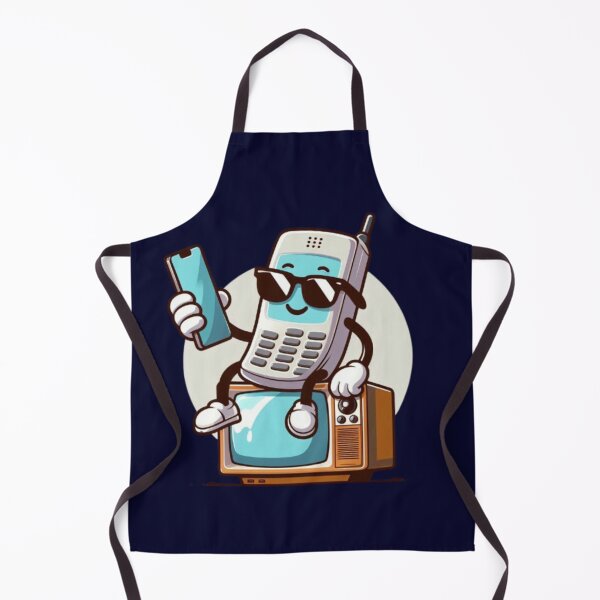 Item preview, Retro Phone & TV – Whimsical Tech Evolution Design designed and sold by Dogandesighn.