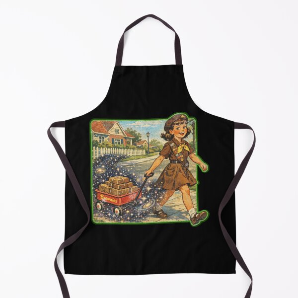 Item preview, Space Brownie Scout — Retro Dark-Humor Cartoon designed and sold by Nacho Average Designs.