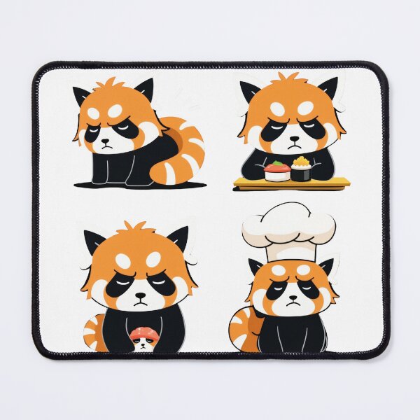 Item preview, Grumpy Red Panda Sushi Sticker Pack designed and sold by The Grumpy Pet Club.