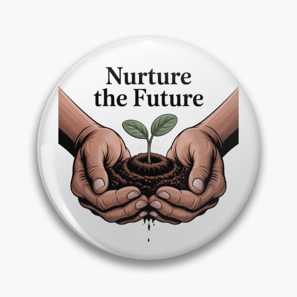 Item preview, Nurture The Future — Glowing Seedling Cupped Hands Soil Environmental Activist Graphic Tee designed and sold by proearth2022.