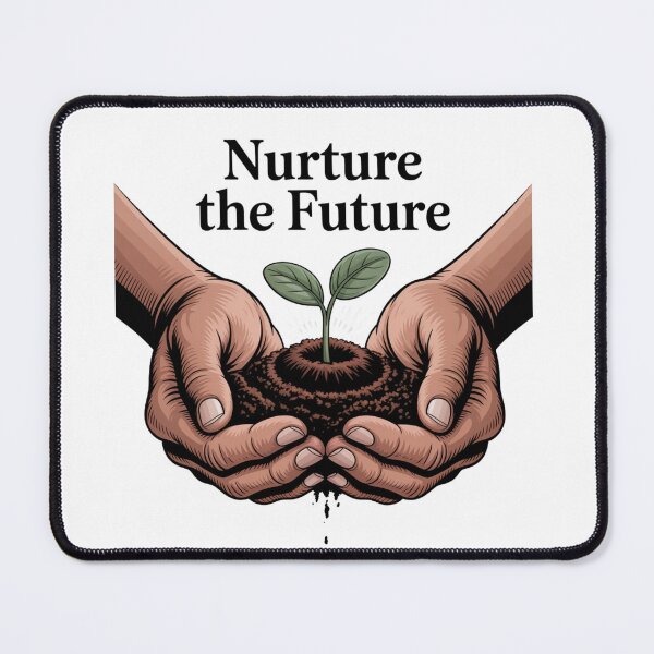 Item preview, Nurture The Future — Glowing Seedling Cupped Hands Soil Environmental Activist Graphic Tee designed and sold by proearth2022.