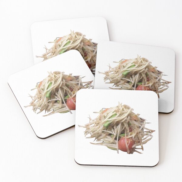 Item preview, SOM TUM, Thai spicy green papaya salad Isolated on white background	 designed and sold by pipikijung.