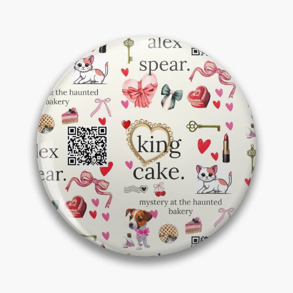 Item preview, Information Sticker to Promote Alex Spear's King Cake: Mystery at the Haunted Bakery Novella designed and sold by hogelstick.