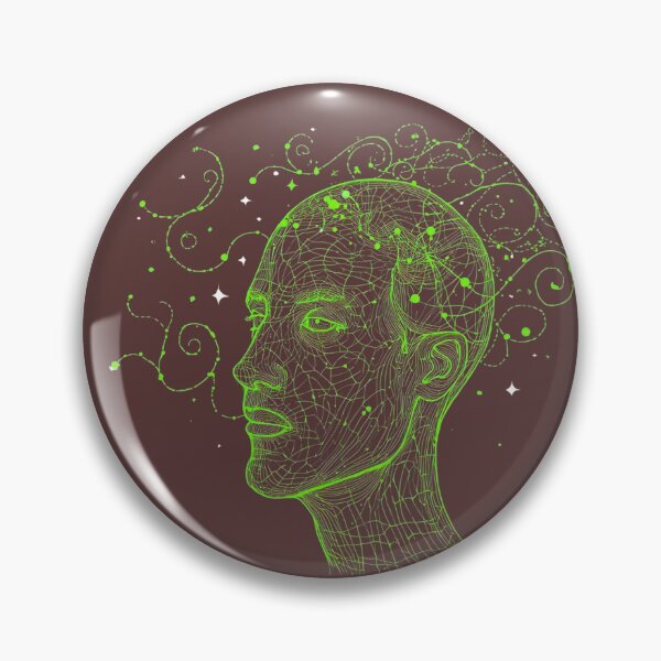 Item preview, Cybernetic Green Wireframe Human Head Profile designed and sold by CiNi13.