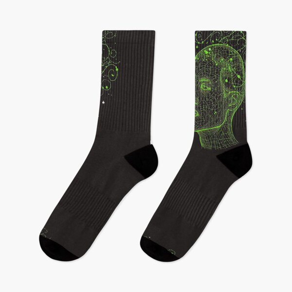 Item preview, Cybernetic Green Wireframe Human Head Profile designed and sold by CiNi13.