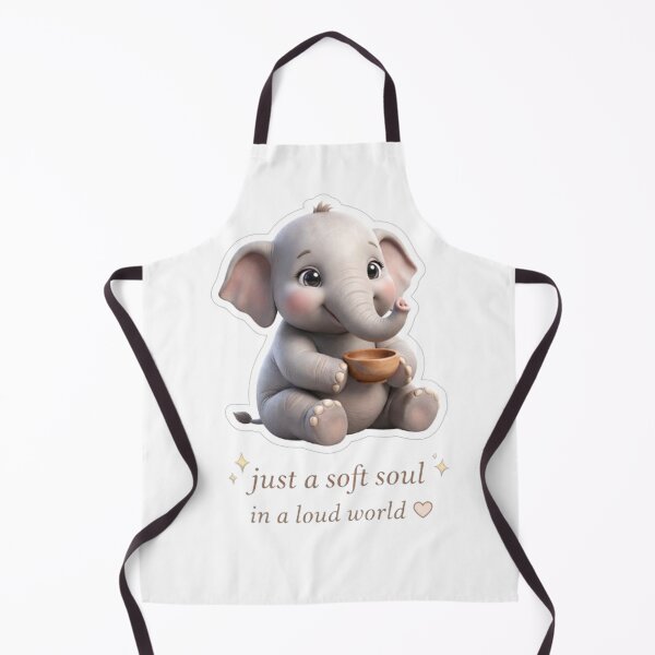Item preview, Soft Soul Elephant – Just a Soft Soul in a Loud World Cute Aesthetic Design designed and sold by SoulTalebyPooja.
