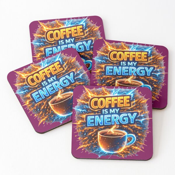 Item preview, COFFEE IS MY ENERGY designed and sold by Nika Art Studio.