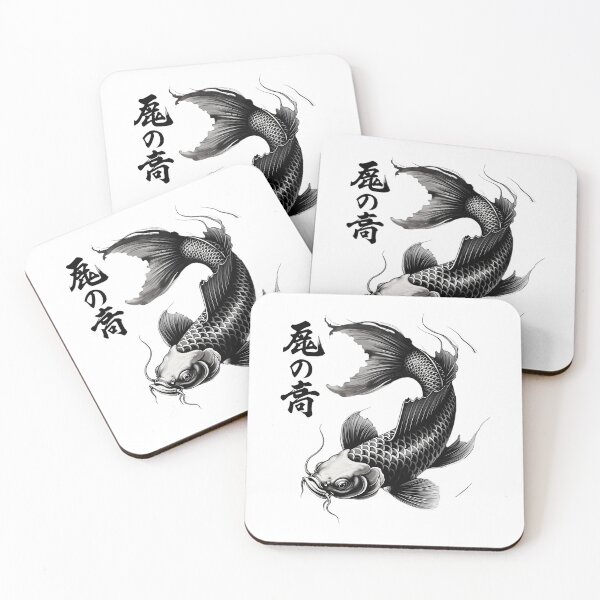 Item preview, Monochrome Zen Koi Fish Tattoo Art designed and sold by TshirtsOnline-.
