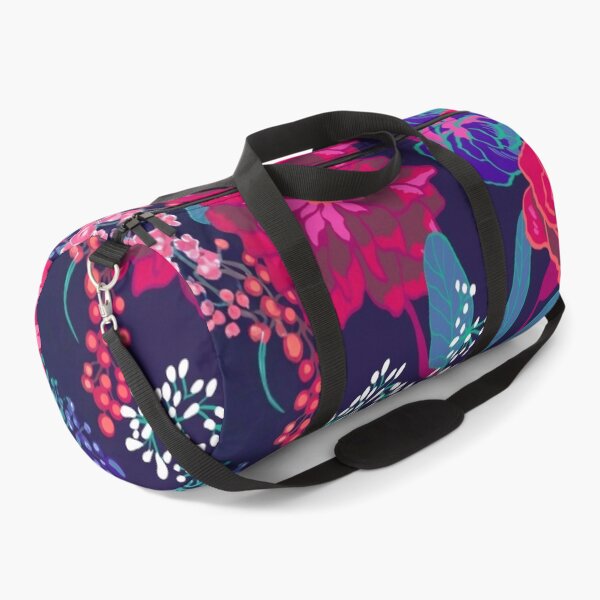 Item preview, Moody Midnight Botanical - Dark Floral with Pink Berries & Blooms Art designed and sold by Siriusvibes.